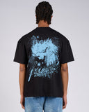 T-SHIRT IN JERSEY CON STAMPA ANGELO SUL RETRO