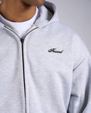 FELPA 500 GSM FULL ZIP CON LOGO METALLICO