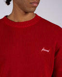 MAGLIA IN FILO MEZZA MANICA E LOGO RICAMATO