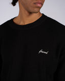 MAGLIA IN FILO MEZZA MANICA E LOGO RICAMATO