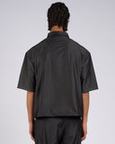 CAMICIA MEZZA MANICA FULL ZIP IN TESSUTO LUCIDO