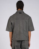 CAMICIA MEZZA MANICA IN TESSUTO DENIM SLAVATO CON BOTTONI