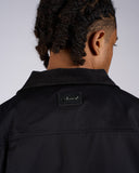 GIACCA IN COTONE CON COLLO  IN COSTINA  CAMOSCIATA