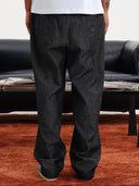 PANTALONE IN JEANS CON BUSTINO IN FELPA