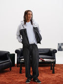 PANTALONE IN JEANS CON BUSTINO IN FELPA