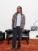 PANTALONE IN FELPA CON BUSTO TARTAN