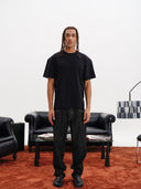 JEANS NERO CON CUCITURE BIANCHE