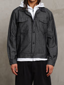 BOMBER IN JEANS CON CAPPUCCIO IN FELPA