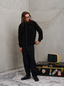 PANTALONE TESSUTO NIDO D'APE E BANDE