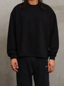 FELPA CREW BASIC CON DETTAGLIO IN COSTA