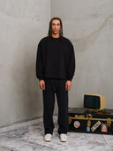 FELPA CREW BASIC CON DETTAGLIO IN COSTA