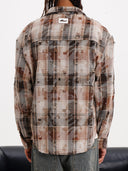 CAMICIA A QUADRI EFFETTO DESTROYED