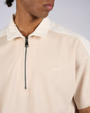POLO EFFETTO NIDO D'APE CON BANDE LATERALI CON ZIP