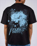 T-SHIRT IN JERSEY CON STAMPA ANGELO SUL RETRO