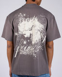 T-SHIRT IN JERSEY CON STAMPA ANGELO SUL RETRO