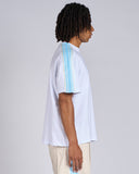 T-SHIRT CON BANDE SMACCHINATE