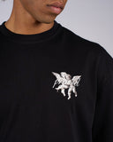 T-SHIRT IN JERSEY CON STAMPA ANGELI LATO CUORE