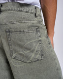 BERMUDA IN DENIM CON TASCA LASERIZZATA