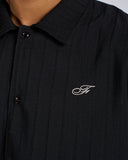 CAMICIA IN TESSUTO RIGATO TONO SU TONO