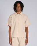 CAMICIA IN TESSUTO RIGATO TONO SU TONO