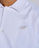 CAMICIA IN TESSUTO RIGATO TONO SU TONO