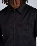 CAMICIA IN COTONE CON ZIP E LOGO METALLICO