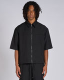 CAMICIA POLIVISCOSA RIGATA CON ZIP