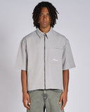 CAMICIA POLIVISCOSA RIGATA CON ZIP