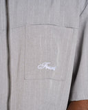 CAMICIA POLIVISCOSA RIGATA CON ZIP