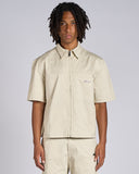 CAMICIA IN COTONE CON ZIP E LOGO METALLICO
