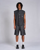 CAMICIA DENIM SMANICATA