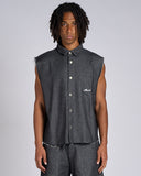 CAMICIA DENIM SMANICATA