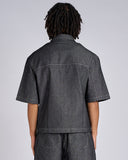 CAMICIA DENIM CON BOTTONI E LOGO METALLICO