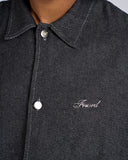 CAMICIA DENIM CON BOTTONI E LOGO METALLICO