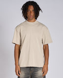 T-SHIRT IN JERSEY CON STAMPA STATUA CON ROSE SUL RETRO