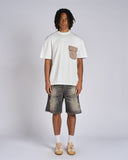 T-SHIRT CON TASCA A CONTRASTO